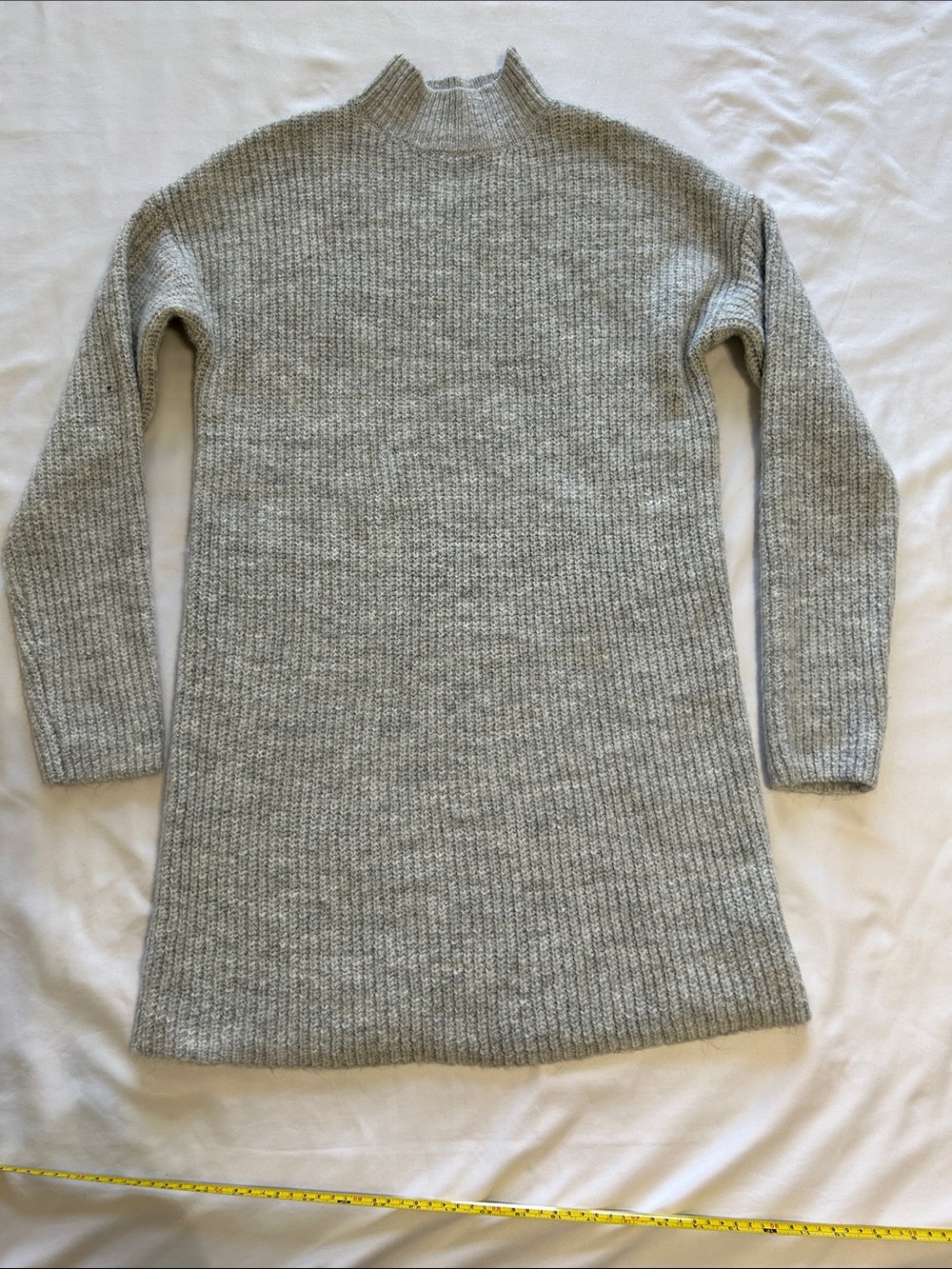 miami Gray Ribbed Turtleneck Sweater Dress - Picture 9 of 9